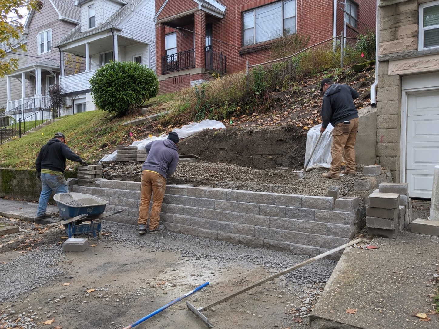 Pittsburgh retaining walls installation
