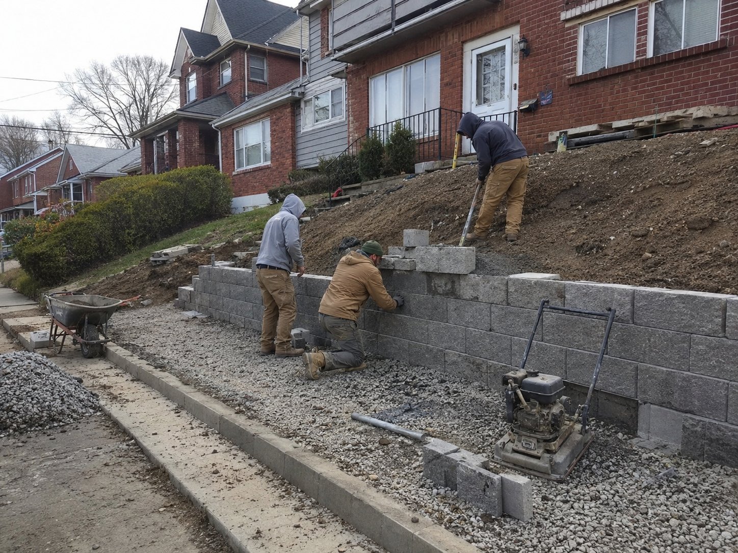 Concrete foundation installation process