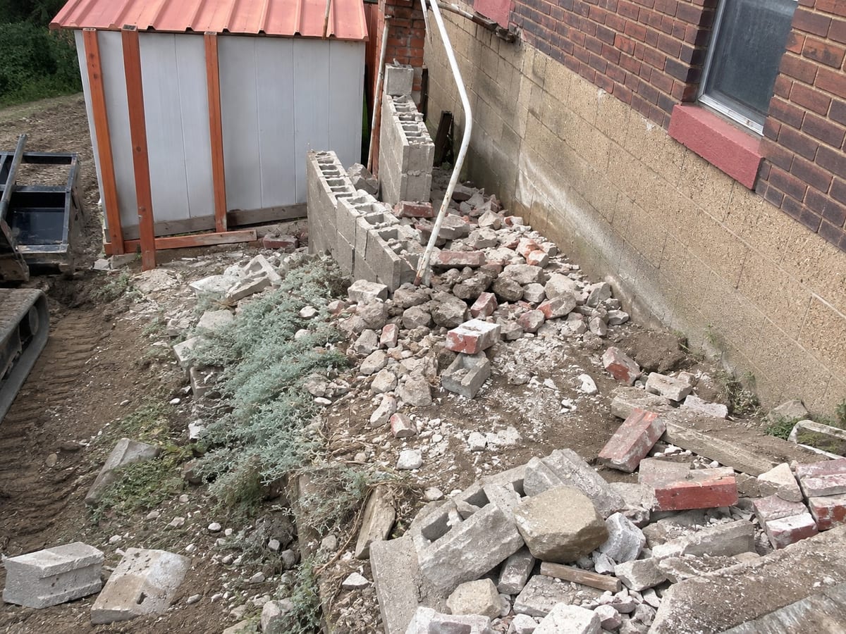 Concrete and block debris cleared to grade after a Pittsburgh demolition job